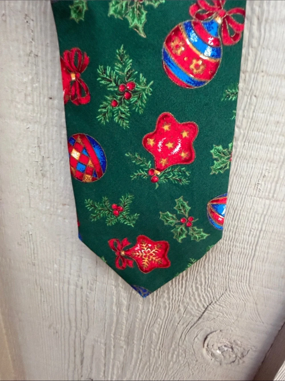 4 Holiday Neck Ties - Red, Green, Navy, Multicolor